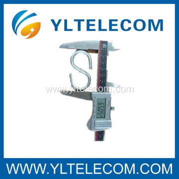 S Type Hook Aluminum Fiber Optic Accessories for SS Telecom Drop Wire Clamps